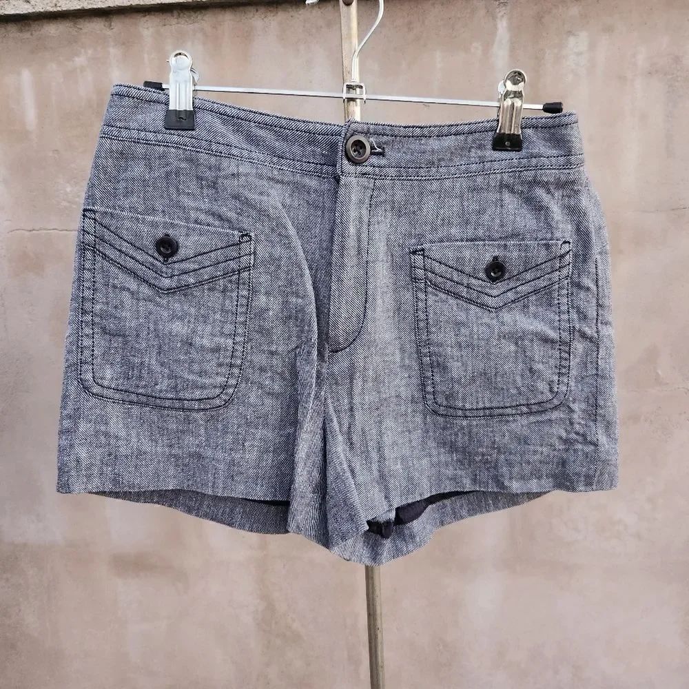 Anthropologie cartonnier chambray modest shorts